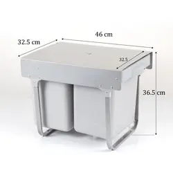 سطل زباله ریلی دو مخزنه متوسط 706