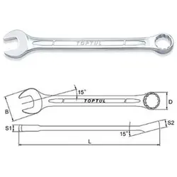 تاپ تول آچار یکسر تخت و یکسر رینگی 35 تاپ تول – TOPTUL مدل AAEB3535