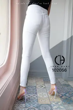 شلوار جین OLD NAVY سفید کمرکش ایران هانی ۱۰۲۰۵۶
