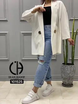 مانتو کتی آستین کیمونو دو دکمه ایران هانی 101525