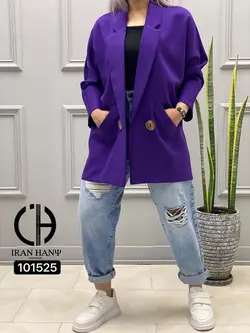 مانتو کتی آستین کیمونو دو دکمه ایران هانی 101525