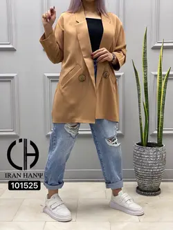 مانتو کتی آستین کیمونو دو دکمه ایران هانی 101525