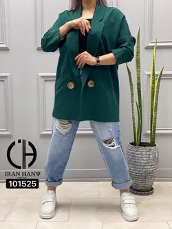 مانتو کتی آستین کیمونو دو دکمه ایران هانی 101525