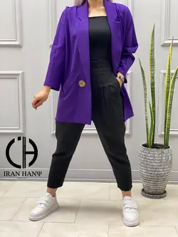 مانتو کتی آستین کیمونو دو دکمه ایران هانی 101525