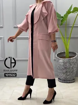 مانتو کریشه سینه چین دار ایران هانی 101532