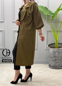 مانتو کریشه سینه چین دار ایران هانی 101532