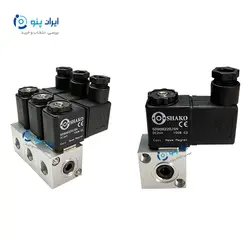 شیر برقی پنوماتیک 2-3 1/8 نرمال بسته ایستاده شاکو PU320-01S-NC SHAKO