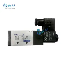 شیر برقی پنوماتیک 2-5 1/4 تک بوبین ال ام سی 220 ولت 4V210-08 LMC