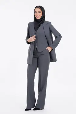 مانتو شلوار اداری جلیقه دار کد-6621