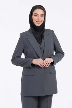 مانتو شلوار اداری جلیقه دار کد-6621