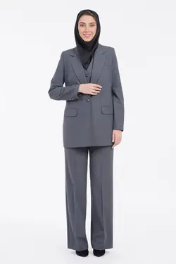 مانتو شلوار اداری جلیقه دار کد-6621