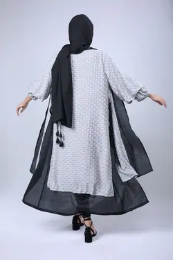 مانتو مجلسی طوسی کد-321