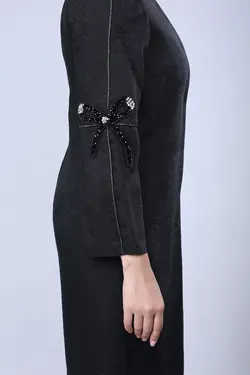 مانتو مجلسی مشکی کد-1626