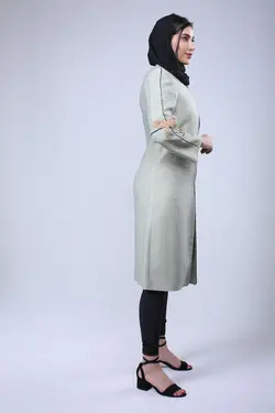 مانتو مجلسی فیروزه ای کد-1626