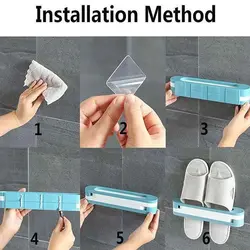 نگهدارنده دمپایی دیواری سه تایی