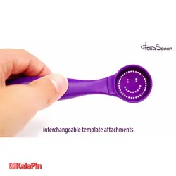 قاشق طراحی شابلون دار دارای 16 عدد شابلون
