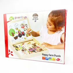 تخته سه کاره آهنربایی گرین تویز،وایت برد و تخته سیاه به همراه ماژیک و گچ رنگی(3 طرح)