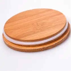 بانکه شیشه ای و جا حبوباتی درب بامبو سایز 1 کد 10 - فروشگاه خلاق شاپ