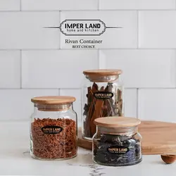 جا ادویه شیشه ای سایز 8 - فروشگاه خلاق شاپ