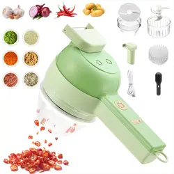 خردکن سبزیجات و غذاساز شارژی 4 در 1 Vegetable Choppers Food Chopper - فروشگاه خلاق شاپ
