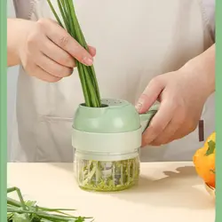 خردکن سبزیجات و غذاساز شارژی 4 در 1 Vegetable Choppers Food Chopper - فروشگاه خلاق شاپ