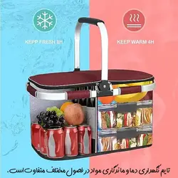 سبد پیکنیک برزنتی تاشو ضد آب WS - فروشگاه خلاق شاپ