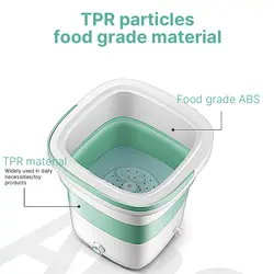 خرید ماشین لباسشویی تاشو قابل حمل مسافرتی حرفه ای خشک کن دار 6 کیلویی - فروشگاه خلاق شاپ