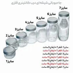 جاحبوباتی شیشه ای استوانه ای درب کانتینری سایز 1 کد 5 - فروشگاه خلاق شاپ