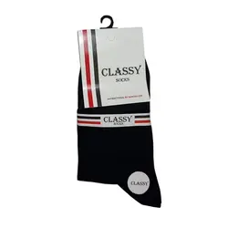 جوراب مردانه نیم ساق نخ هندی مشکی CLASSY کد 2937 - فروشگاه خلاق شاپ