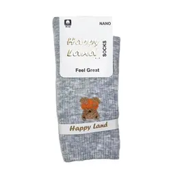 جوراب اسپرت ساقدار بوکله Happy Land کد 33231 - فروشگاه خلاق شاپ