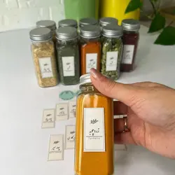 پک جا ادویه شیشه ای مکارتی 6 عددی + سری نمکپاش - فروشگاه خلاق شاپ