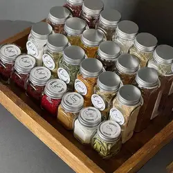 پک جا ادویه شیشه ای مکارتی 6 عددی + سری نمکپاش - فروشگاه خلاق شاپ