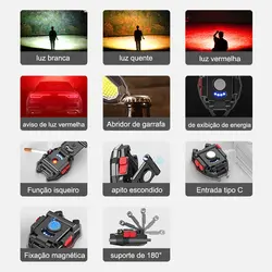 چراغ ال ای دی کمپینگ LED مگنتی ضدآب چند کاره - فروشگاه خلاق شاپ