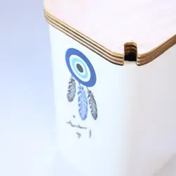 جا اسپندی سرامیکی درب بامبو 15CM - فروشگاه خلاق شاپ