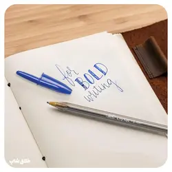 خودکار خوشنویس آبی بیک فرانسه کریستال Cristal LARGE 1.6mm - فروشگاه خلاق شاپ