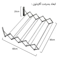 بند رخت دیواری آکاردئونی جمع شونده فلزی 5.4m - فروشگاه خلاق شاپ