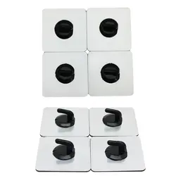 آویز دیواری و هوک چسب دار 4 عددی - فروشگاه خلاق شاپ