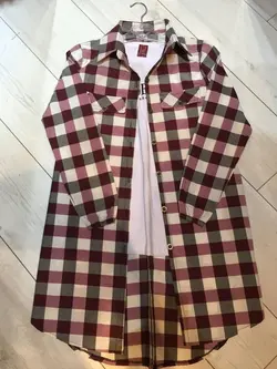 مانتو چهارخونه دوجیب MCH1086