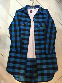 مانتو چهارخونه دوجیب MCH1086