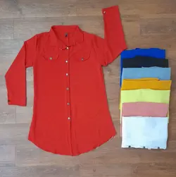 مانتو تونیک زنانه دوجیب MT 1096 - فروشگاه خلاق شاپ