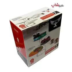 استند و ظرف پذیرایی سه طبقه سالوت مشکی کد S896 - فروشگاه خلاق شاپ