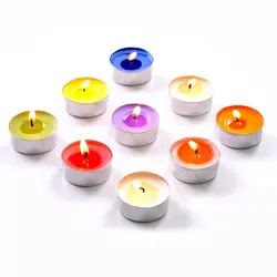 شمع وارمر رنگی بسته 10 عددی tealight candles - فروشگاه خلاق شاپ