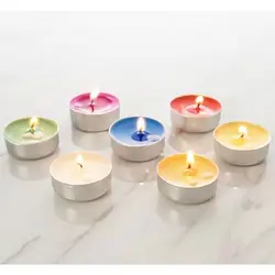 شمع وارمر رنگی بسته 10 عددی tealight candles - فروشگاه خلاق شاپ