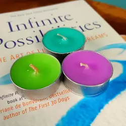 شمع وارمر رنگی بسته 10 عددی tealight candles - فروشگاه خلاق شاپ