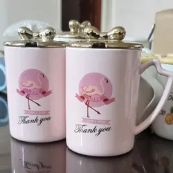 ماگ طرح فلامینگو درب پاپیون طلایی کد ۱۲ - فروشگاه خلاق شاپ