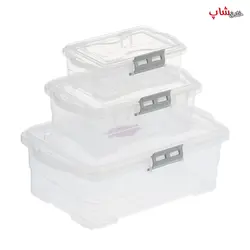 ظرف نگهدارنده ۳ عددی ویرو شفاف کد ZF23 - فروشگاه خلاق شاپ