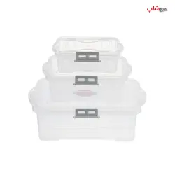 ظرف نگهدارنده ۳ عددی ویرو شفاف کد ZF23 - فروشگاه خلاق شاپ