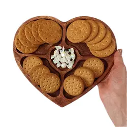 اردو خوری چوبی مدل قلب 5 خانه کد 19 - فروشگاه خلاق شاپ