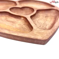 اردو خوری چوبی مدل قلب 5 خانه کد 19 - فروشگاه خلاق شاپ
