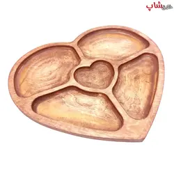 اردو خوری چوبی مدل قلب 5 خانه کد 19 - فروشگاه خلاق شاپ